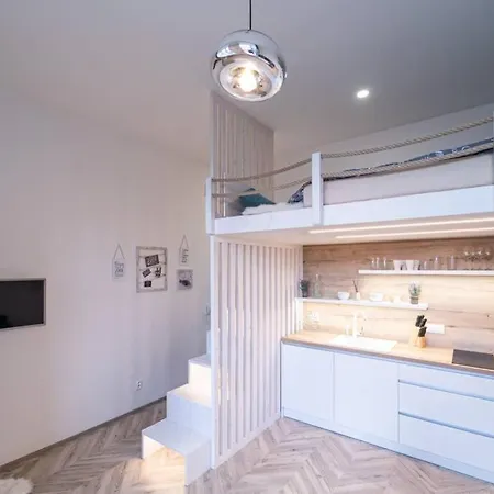 Lavender Time Studio With A Garden View Balcony * Brno
